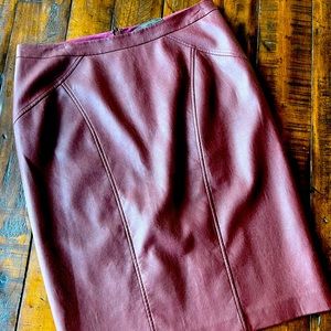 BCBG Faux Leather Skirt, size L